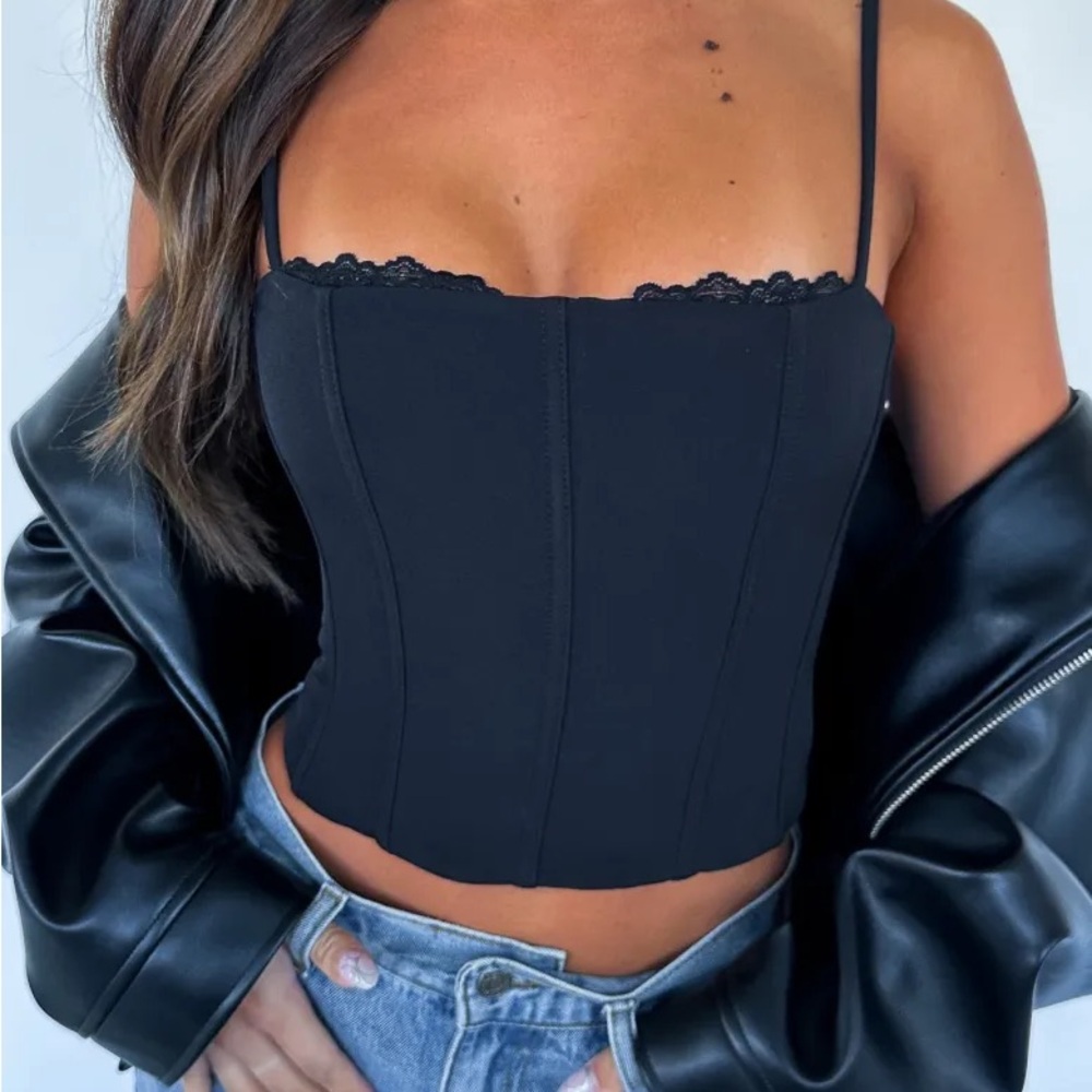 White Fox Black Love Me Harder Bustier
